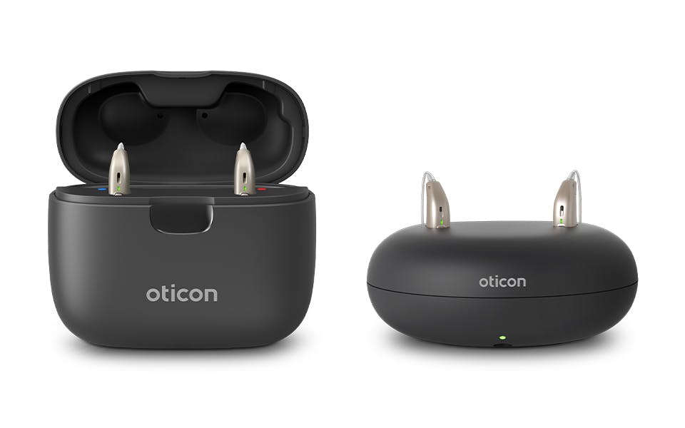 Oticon smart charger and desktop charger comparison