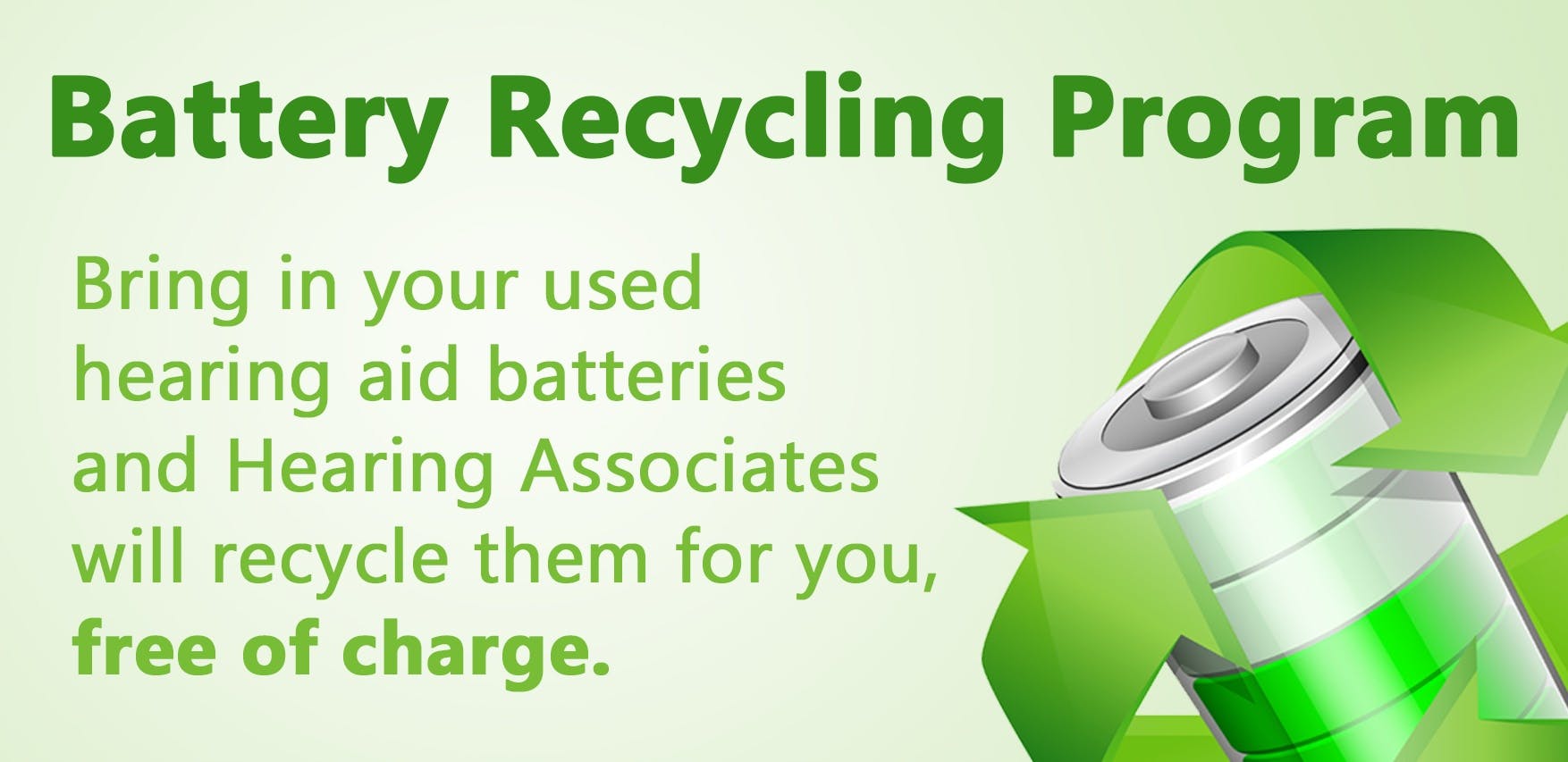 Hearing aid battery recycling program graphic