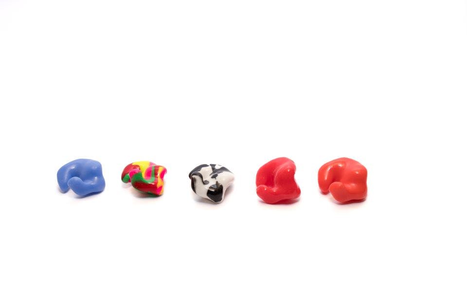 different types of earplugs to wear in various colors